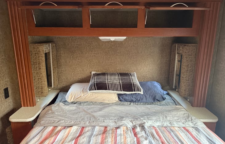 Master queen, new mattress,  with ample storage