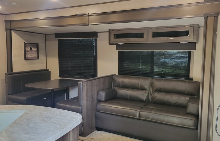 take and couch that both fold down for extra beds.