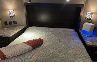 42’ Luxury Toyhauler with rare Side Patio