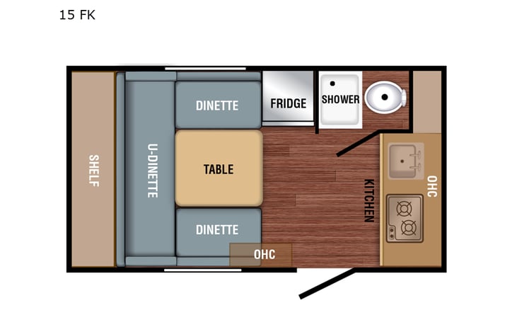 Representative floor plan provided by a trusted RVshare partner.
