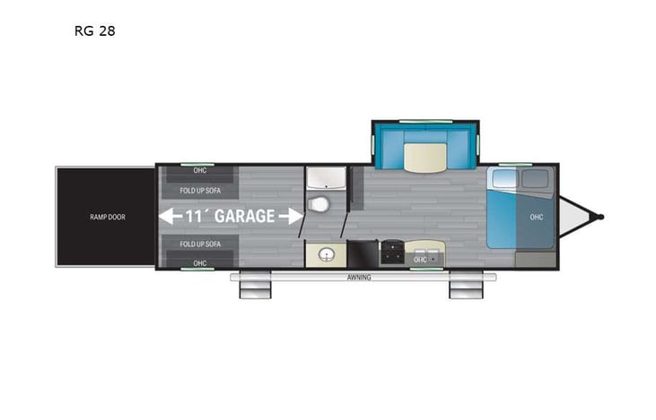 Representative floor plan provided by a trusted RVshare partner.