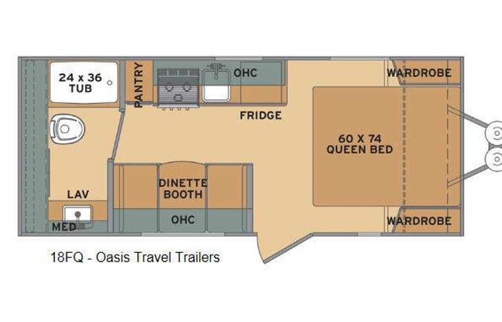 Representative floor plan provided by a trusted RVshare partner.