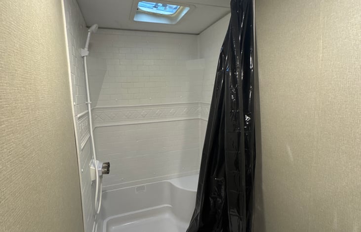 Shower with skylight