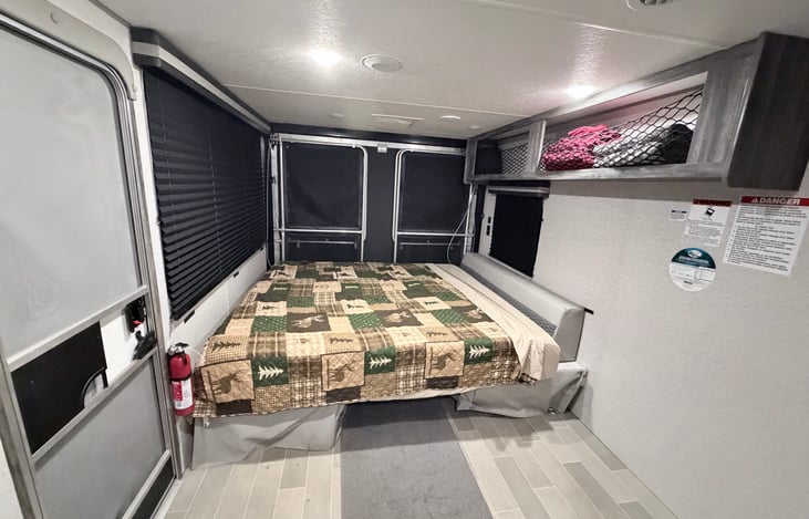 Spacious back bedroom.