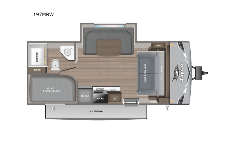 Representative floor plan provided by a trusted RVshare partner.