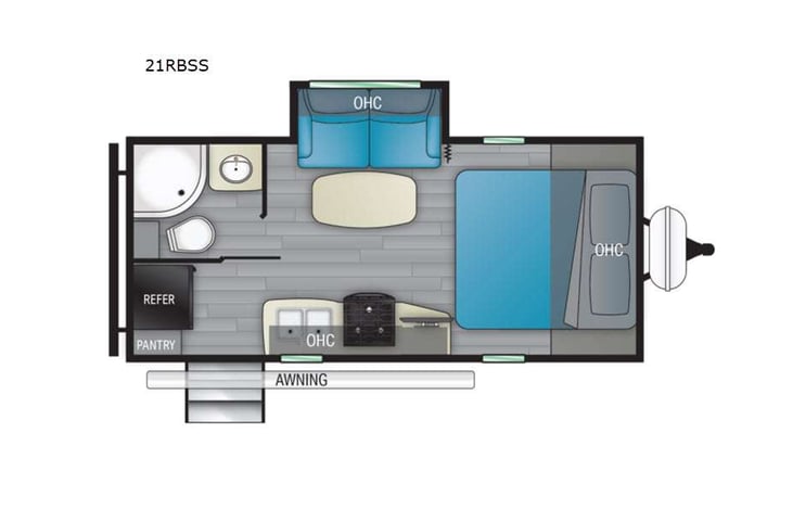 Representative floor plan provided by a trusted RVshare partner.