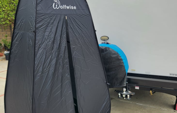 Outside Shower pop up tent available