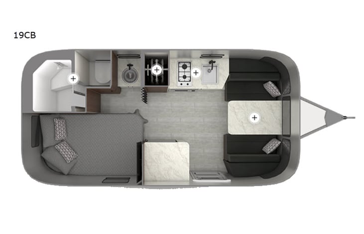 Representative floor plan provided by a trusted RVshare partner.
