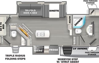 NEW (2) Bedroom 5th Wheel - Sierra 3440BH