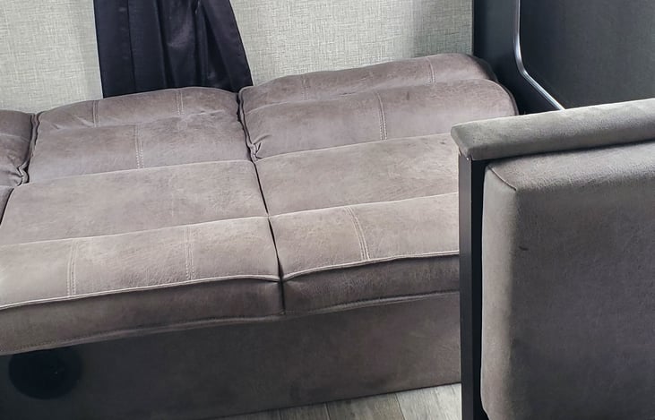 couch turns into a bed easily