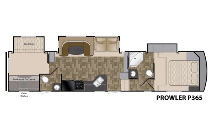 Representative floor plan provided by a trusted RVshare partner.