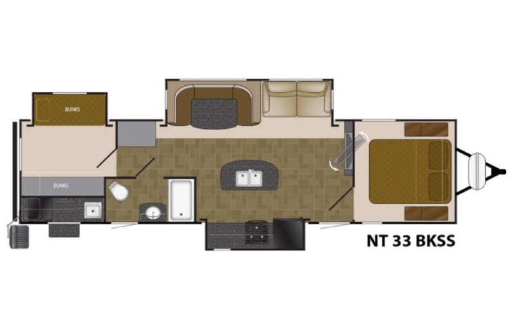 Representative floor plan provided by a trusted RVshare partner.
