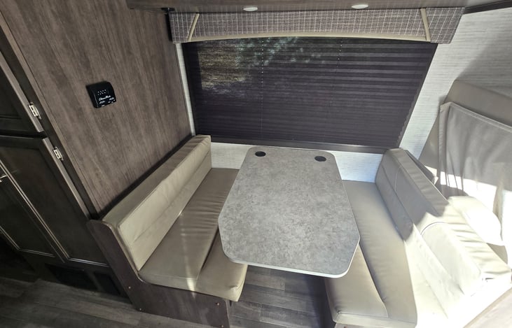 Dining converts to sleeping space