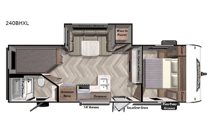 Representative floor plan provided by a trusted RVshare partner.
