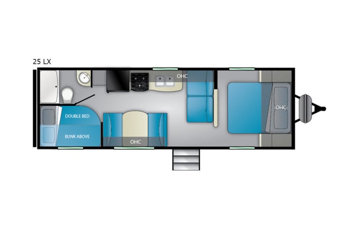 Representative floor plan provided by a trusted RVshare partner.