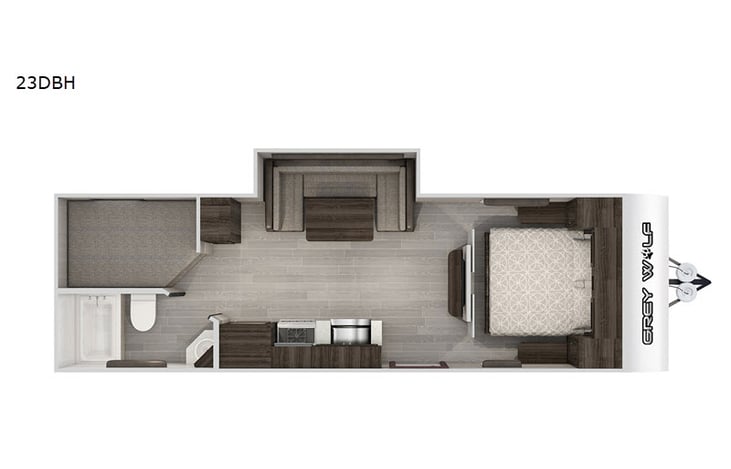 Representative floor plan provided by a trusted RVshare partner.