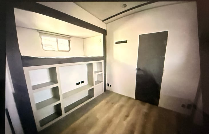 Bunk and storage. A TV can be added to this area for a one-time charge of $35.