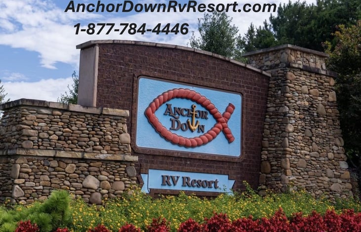 Recommended RV Resort: Anchors Down RV Resort in Dandridge, TN.