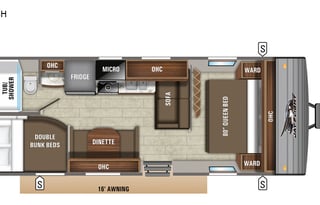 27ft Jay Flight 267 BHS Travel Trailer