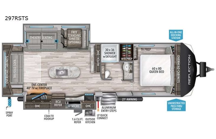 Representative floor plan provided by a trusted RVshare partner.