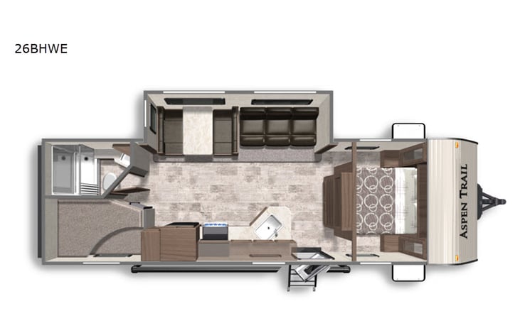 Representative floor plan provided by a trusted RVshare partner.