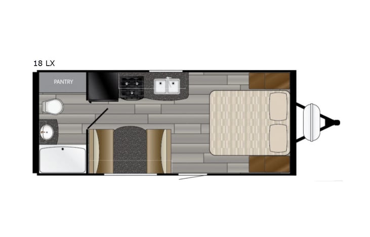 Representative floor plan provided by a trusted RVshare partner.