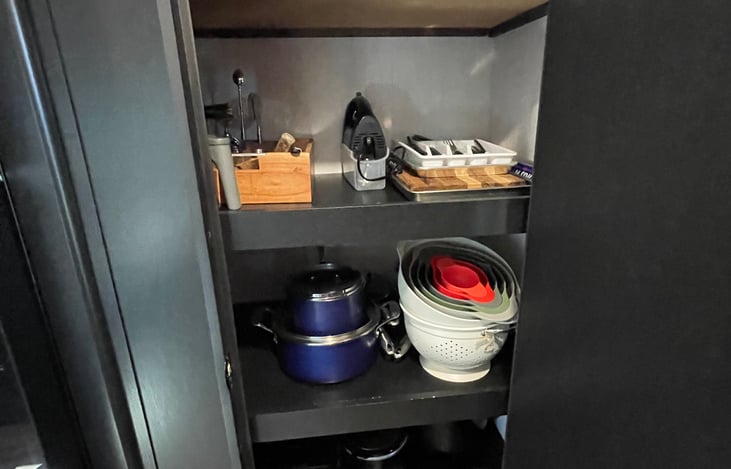 Kitchen pantry with essentials
