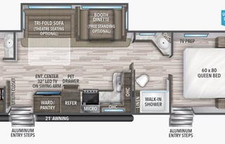 2020 Grand Design Transcend 32BHS 1 1/2 bath!