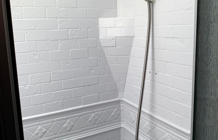 Inside standup shower