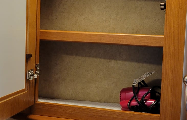 Storage above bathroom sink