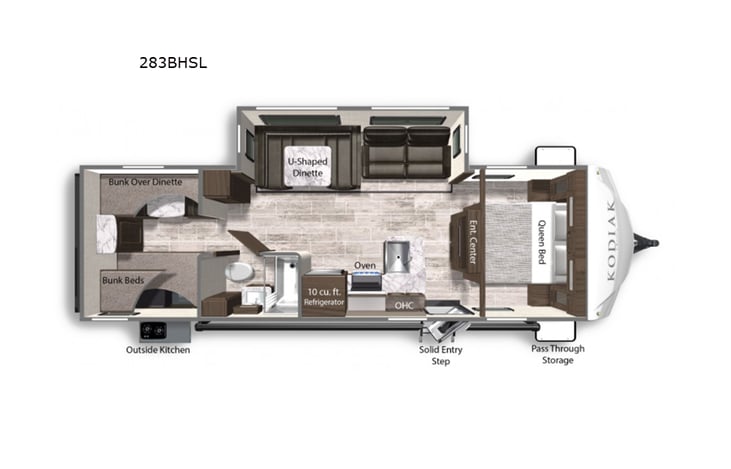 Representative floor plan provided by a trusted RVshare partner.