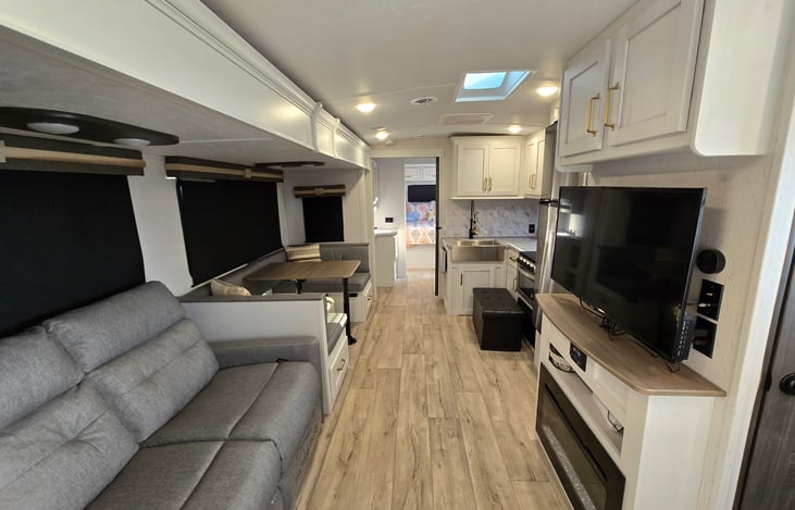 view of living area from bunkroom