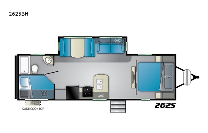 Representative floor plan provided by a trusted RVshare partner.