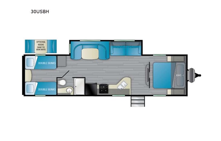 Representative floor plan provided by a trusted RVshare partner.