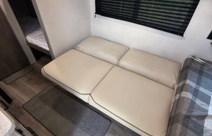 Sofa in sleeper position