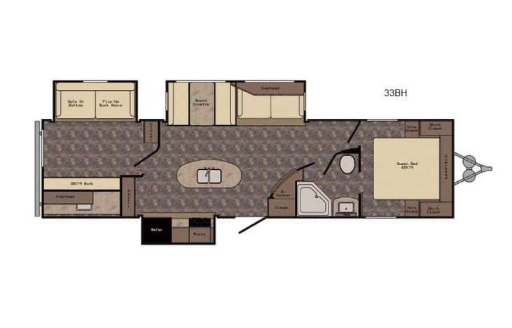 Representative floor plan provided by a trusted RVshare partner.