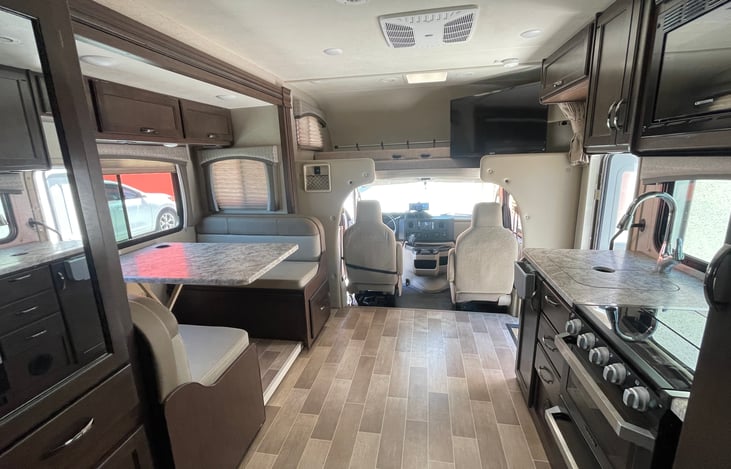 Inside front view - open