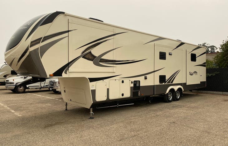With three bunkbeds and a fold out couch, the rear secondary bedroom allows for family, friends, or kids to sleep in  with a private bathroom and rear rig exit. Very roomy and convenient for all.