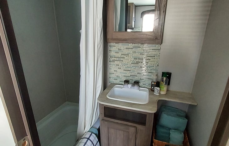 Full Bath with Shower and tub.