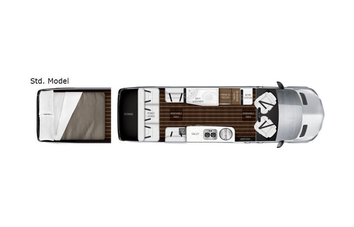 Representative floor plan provided by a trusted RVshare partner.