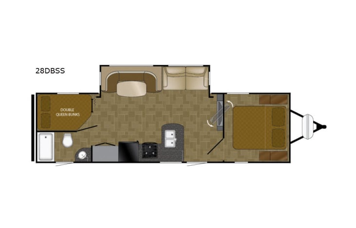 Representative floor plan provided by a trusted RVshare partner.
