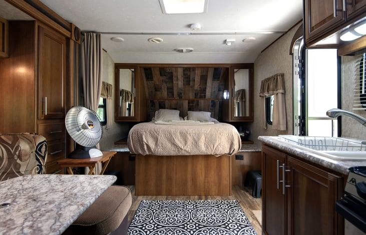 Lush bed and privacy draw curtain, lots of sunlight, if wanted