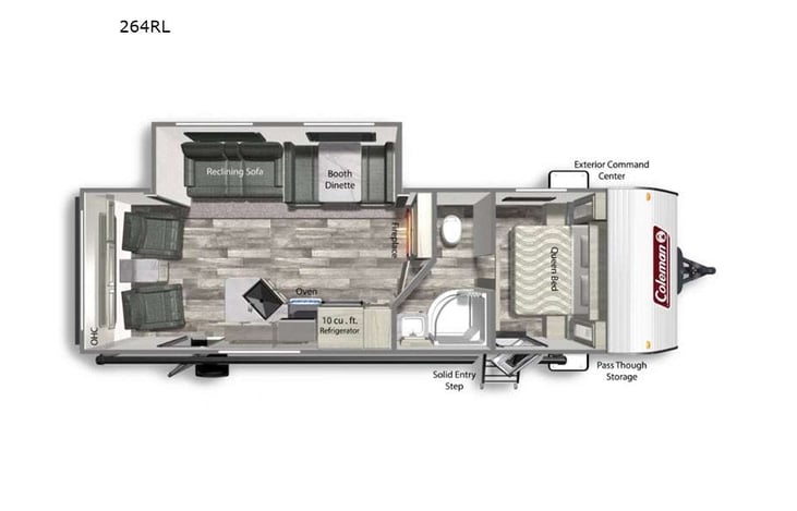 Representative floor plan provided by a trusted RVshare partner.