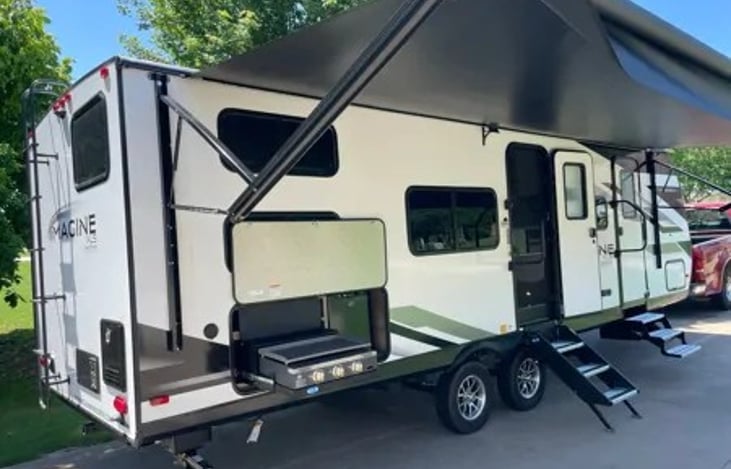 22' long awning,  outdoor kitchen