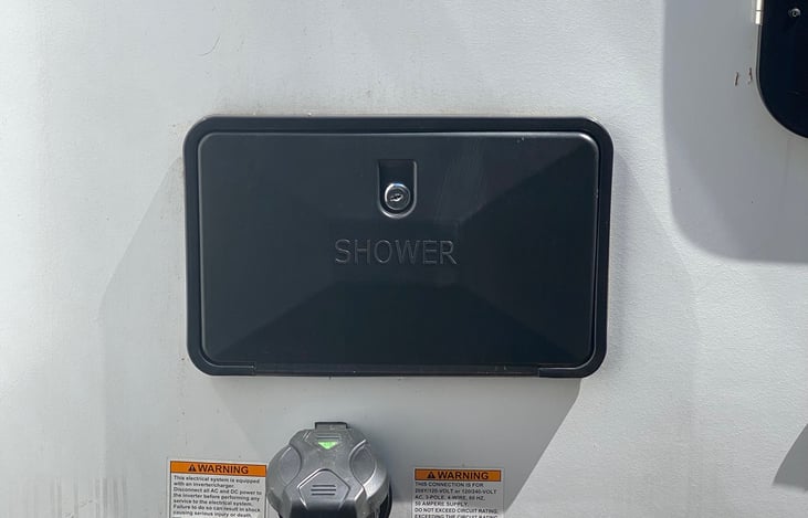 Exterior includes outdoor shower