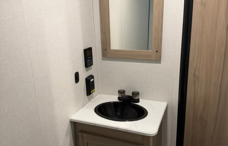 Skip the campground bathhouse—enjoy the comfort of your own private shower and restroom.