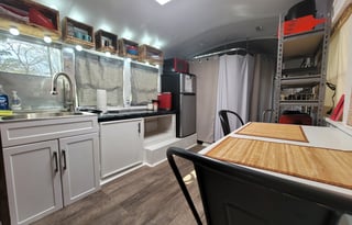 Cozy school bus on the river,  pet friendly,