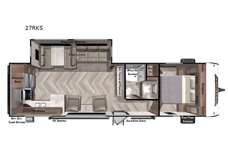 Representative floor plan provided by a trusted RVshare partner.