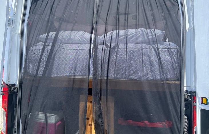 Bug screen and plenty of storage