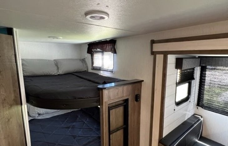 Two full size bunks with linens included.